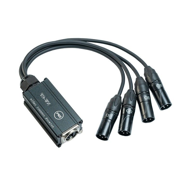 Δικτυακό καλώδιο διαίρεσης XLR 4 κανάλια 3-pin Multi Snake Receiver προς Rj45 Single Ethercon Cable