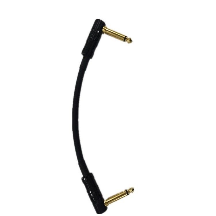 0.6ft Patch Cable Cord 2 Pcs Pack 6.35mm Angle Plug Instrument Cable για την επιφάνεια πεδίου