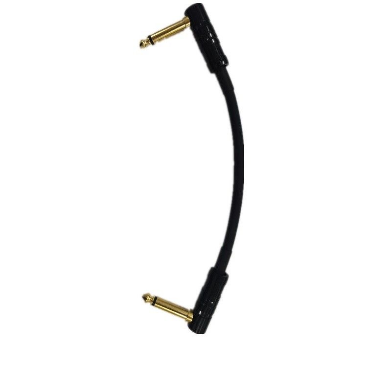 Μικρά καλώδια για πακέτα κιθάρας 2 PC Pack 6.35mm Angle Plug Guitar Pedal Instrument Cable