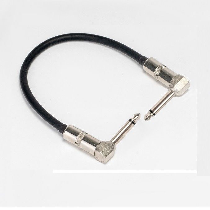 2 PCs Pack 6.35mm Guitar Patch Cable Guitar Pedal οδηγεί δεξιά γωνία προς ευθεία