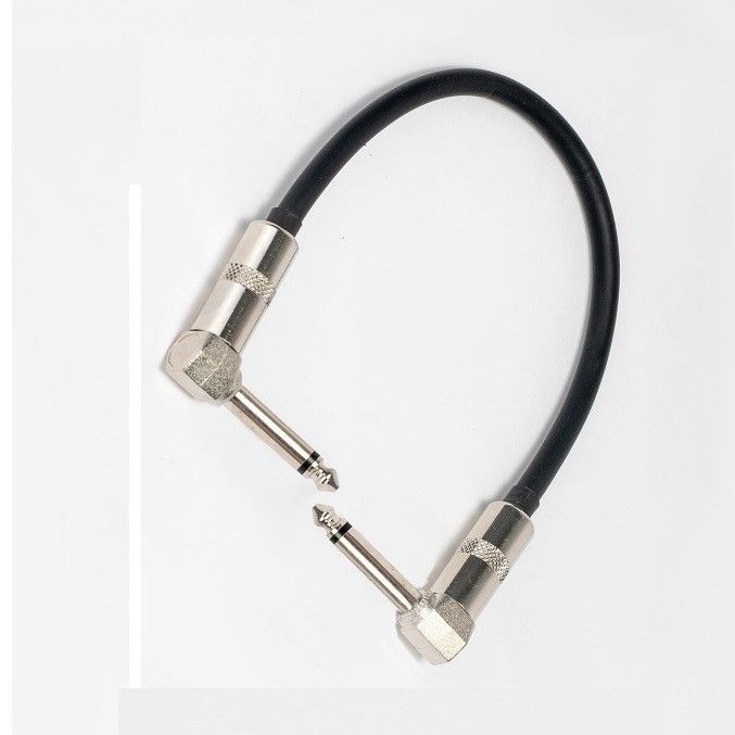 2 PCs Pack 6.35mm Guitar Patch Cable Guitar Pedal οδηγεί δεξιά γωνία προς ευθεία