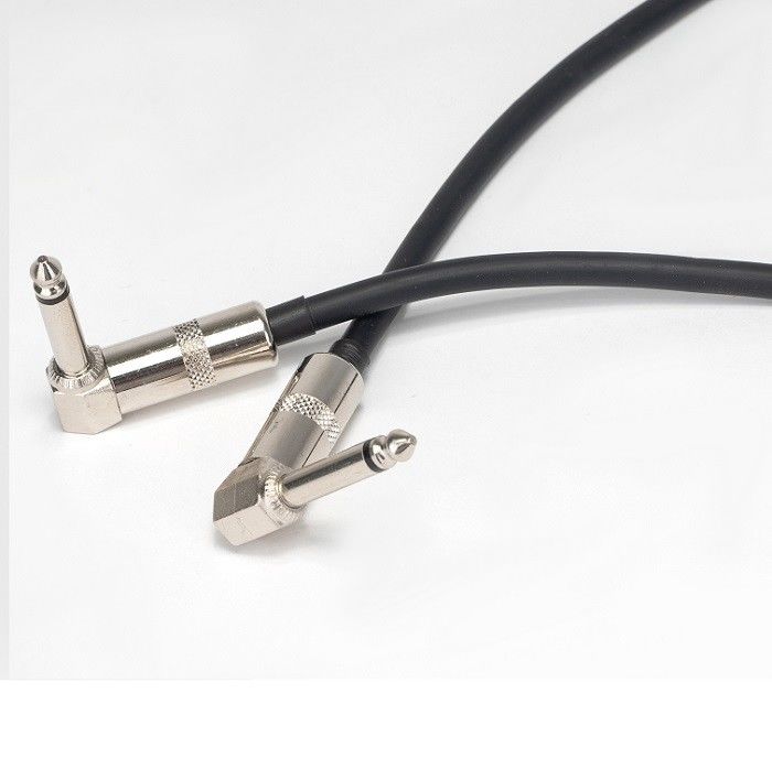 2 PCs Pack 6.35mm Guitar Patch Cable Guitar Pedal οδηγεί δεξιά γωνία προς ευθεία