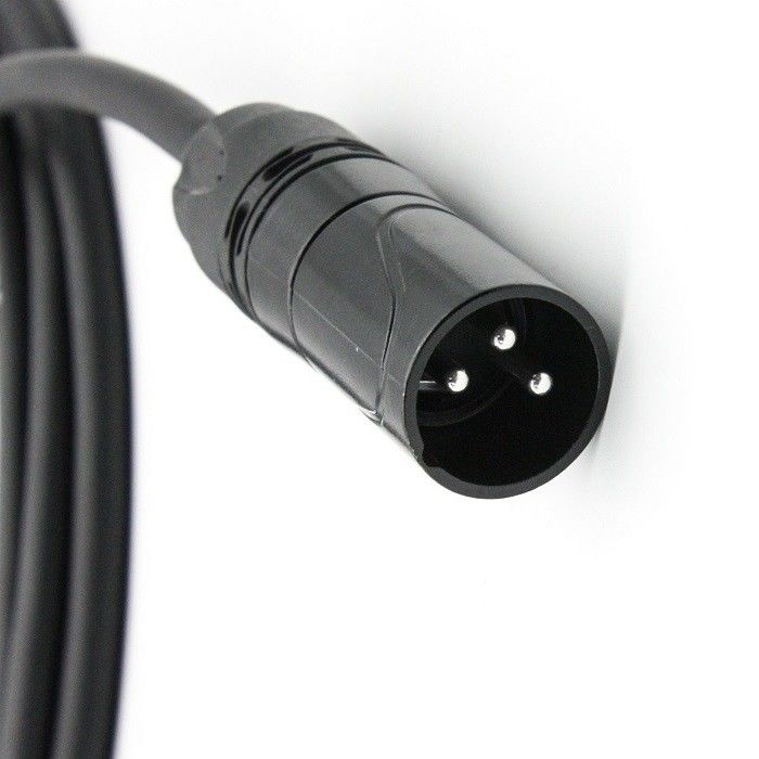 5m 6m XLR καλώδιο μικροφώνου OFC καλωδίων μικροφώνου 3 πιν XLR-XLR μαύρο σύρμα