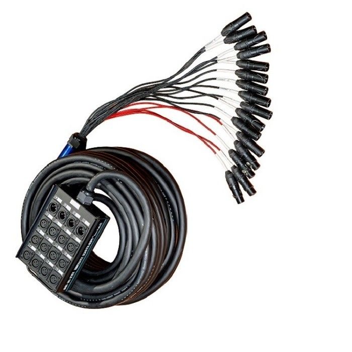 Πολλαπλό κανάλι Audio Xlr Snake 100ft 16 κανάλια καλώδιο XLR Splitter καλώδιο για εγγραφή