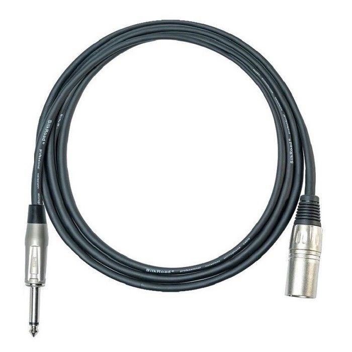 XLR Γυναίκα έως 1/4 ίντσες 6.35mm TS Μικροφώνου καλώδιο μικροφώνου Σχοινί Μαύρο XLR καλώδιο 10 πόδια