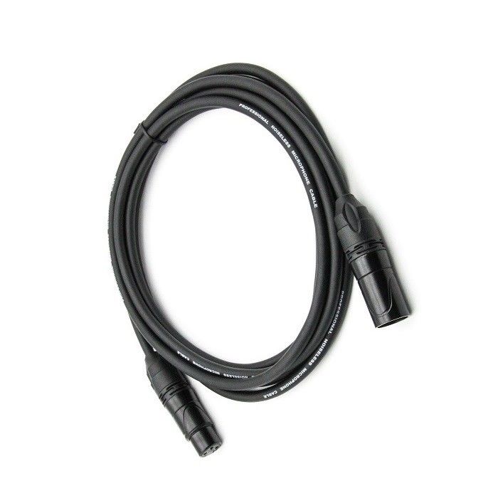 OFC Mic Patch Cord 3 Pin XLR Make to Female Μαύρο σύρμα μικροφώνου 20ft