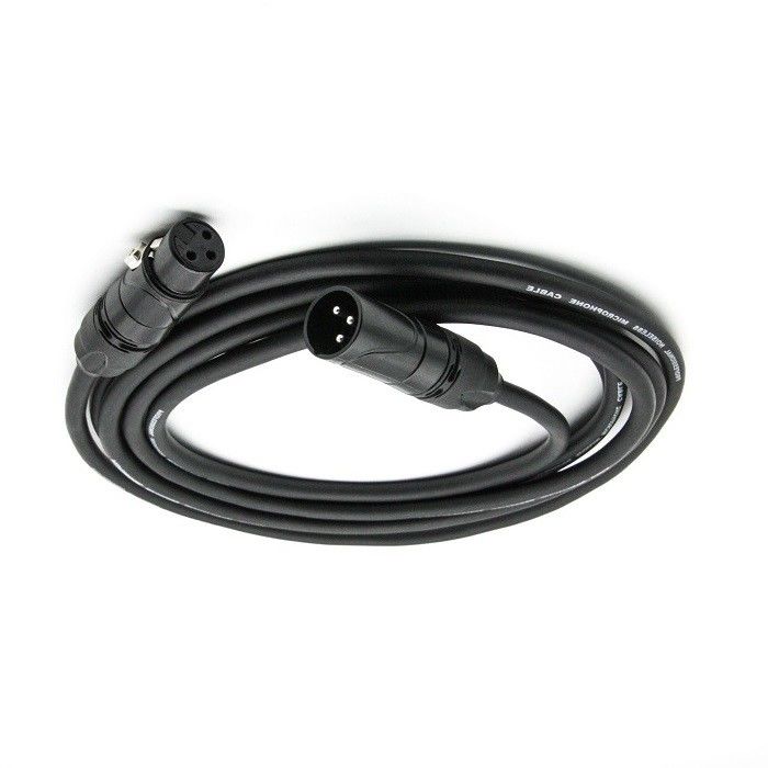 OFC Mic Patch Cord 3 Pin XLR Make to Female Μαύρο σύρμα μικροφώνου 20ft