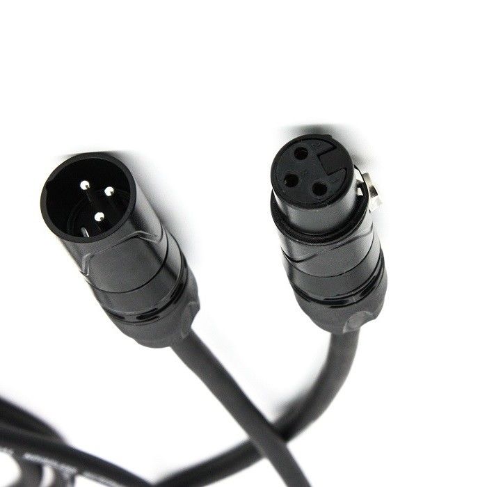 OFC Mic Patch Cord 3 Pin XLR Make to Female Μαύρο σύρμα μικροφώνου 20ft